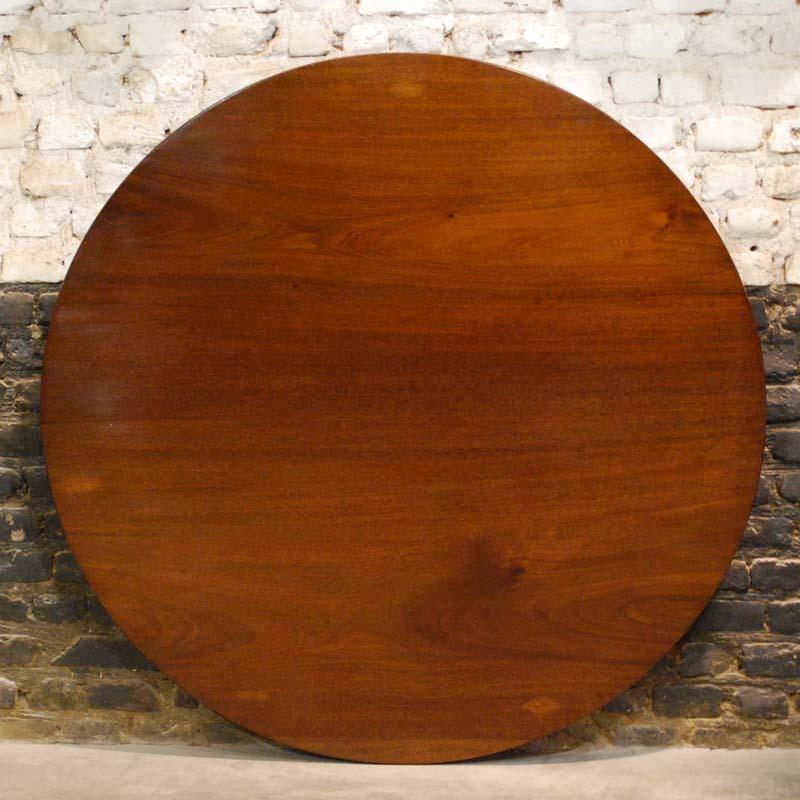 Antique 19th Century Dutch Empire Round Mahogany Dining Table 5