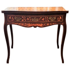 Table de jeu hollandaise ancienne du 19ème siècle, backgammon, échecs et carreaux