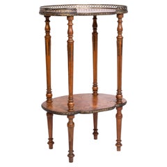 Antique 19th Century Dutch Marquetry Two-Tier Occasional Table