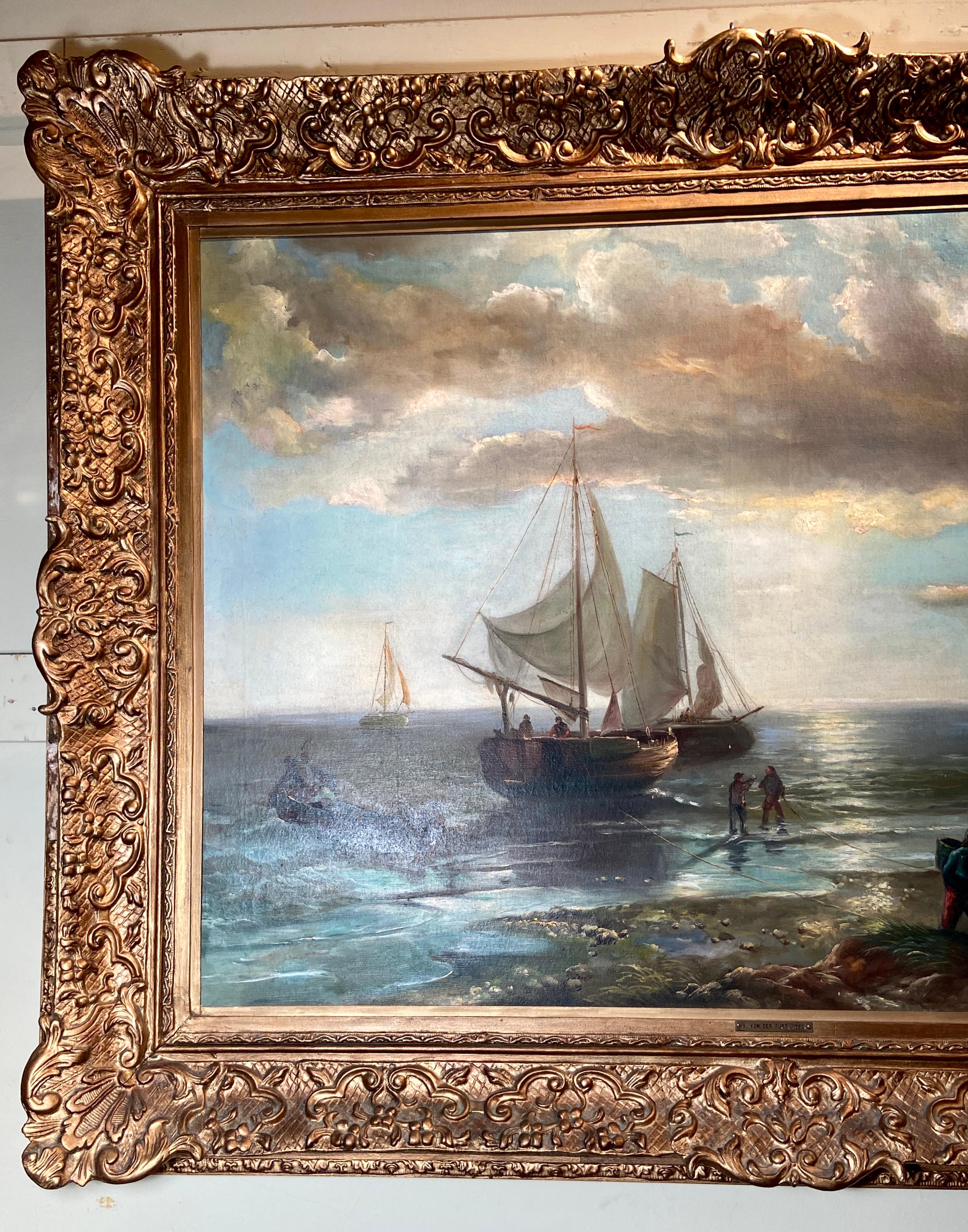 Antique 19th Century Dutch Oil on canvas 
