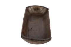 Antike 19. Jahrhundert Niederländisch Rustikal braun gebeizt massiv geschnitzt Ulme  Grain-Trog