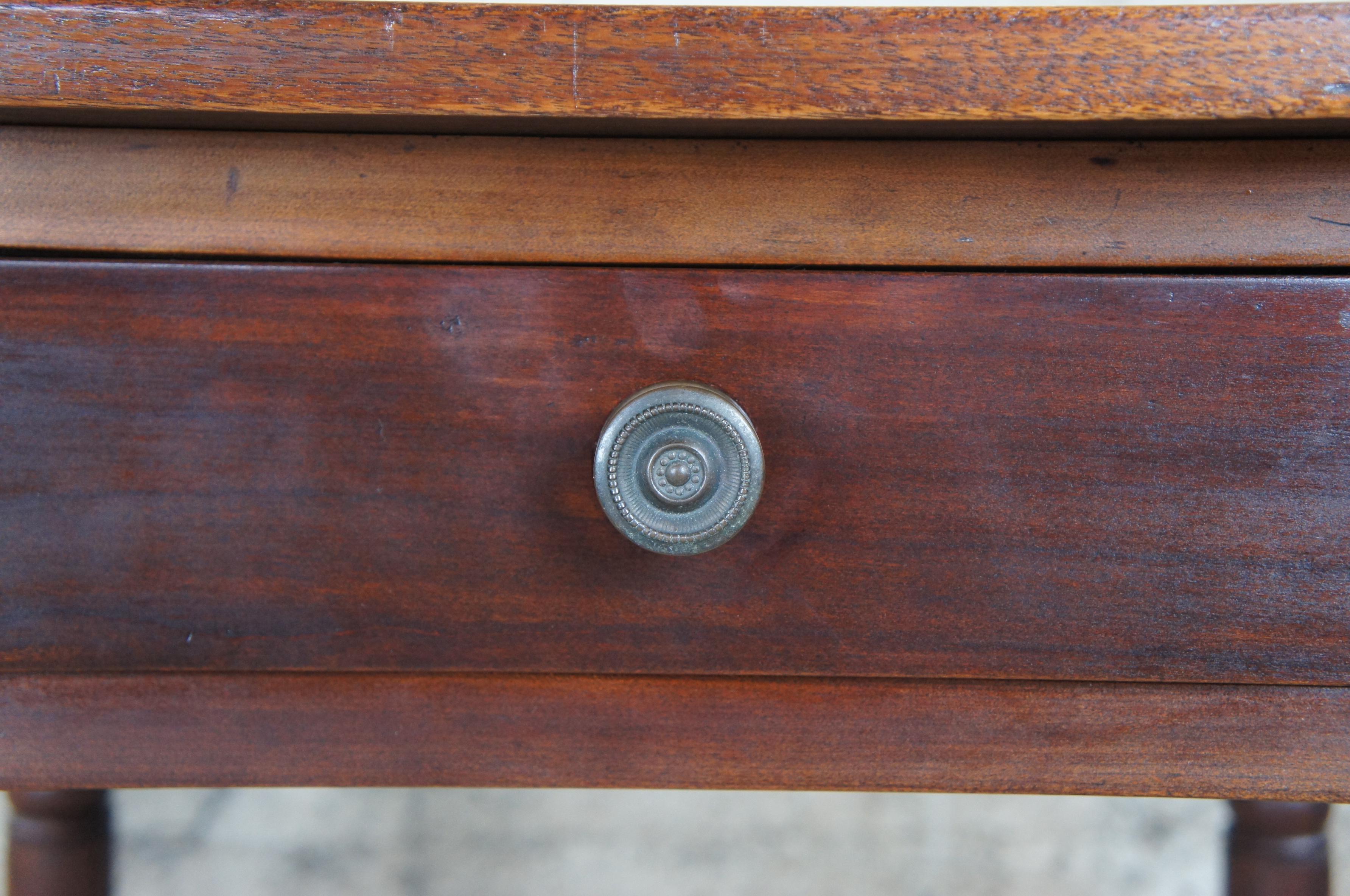 Antique 19th Century Early American Primitive Walnut Side End Accent Table Desk 5