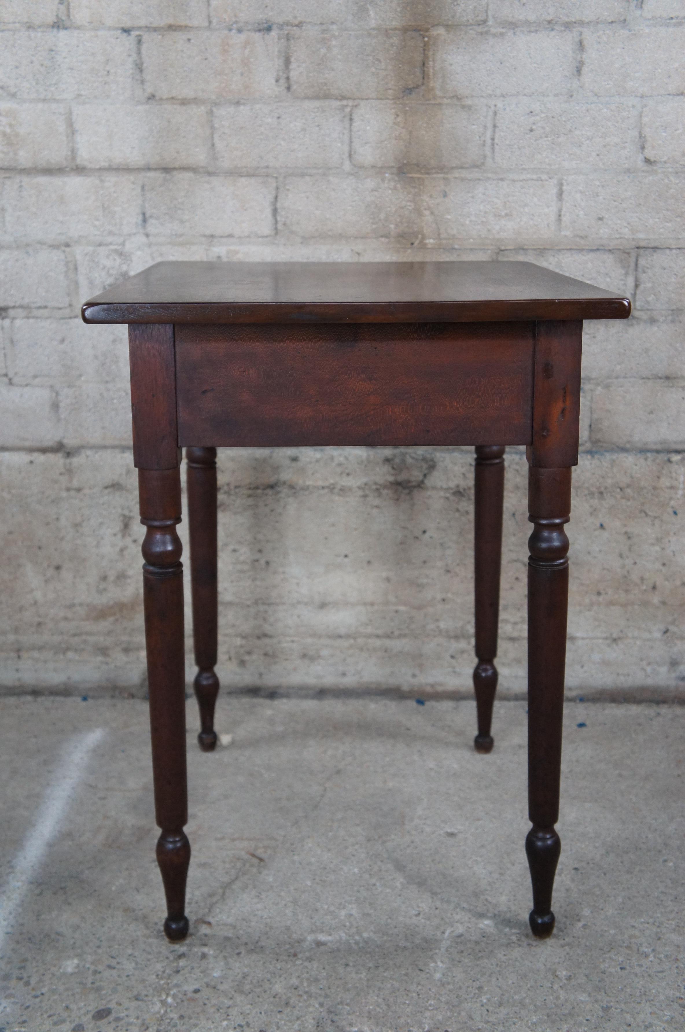 Antique 19th Century Early American Primitive Walnut Side End Accent Table Desk 1
