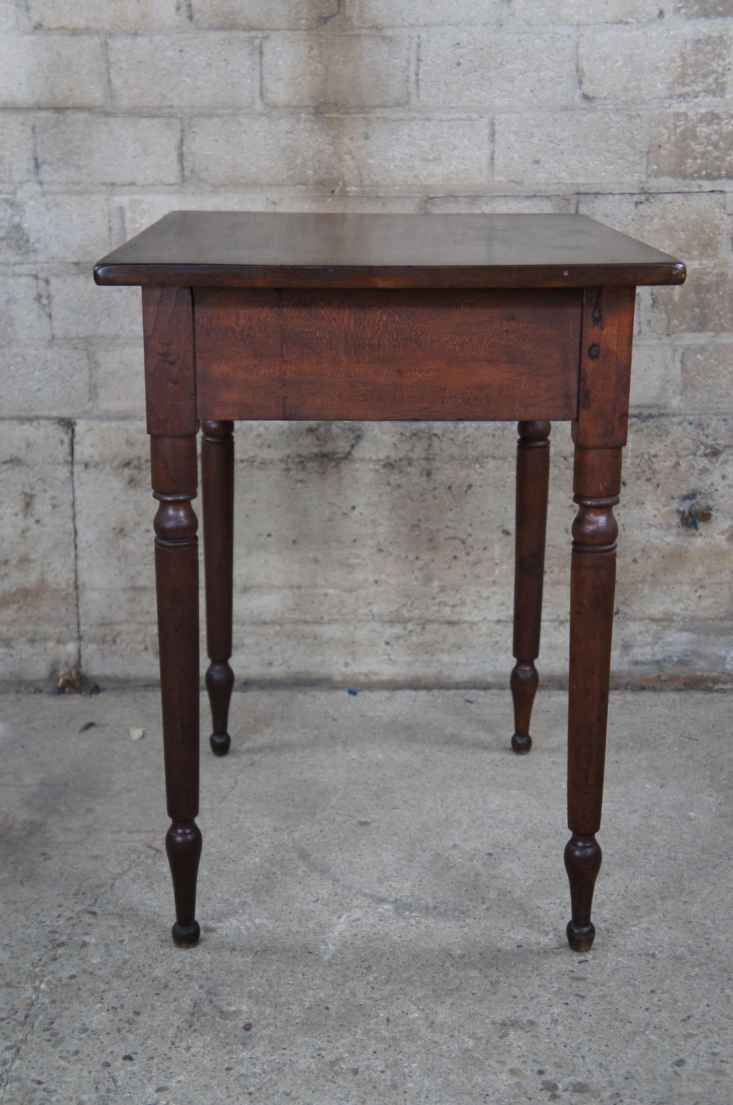 Antique 19th Century Early American Primitive Walnut Side End Accent Table Desk 3