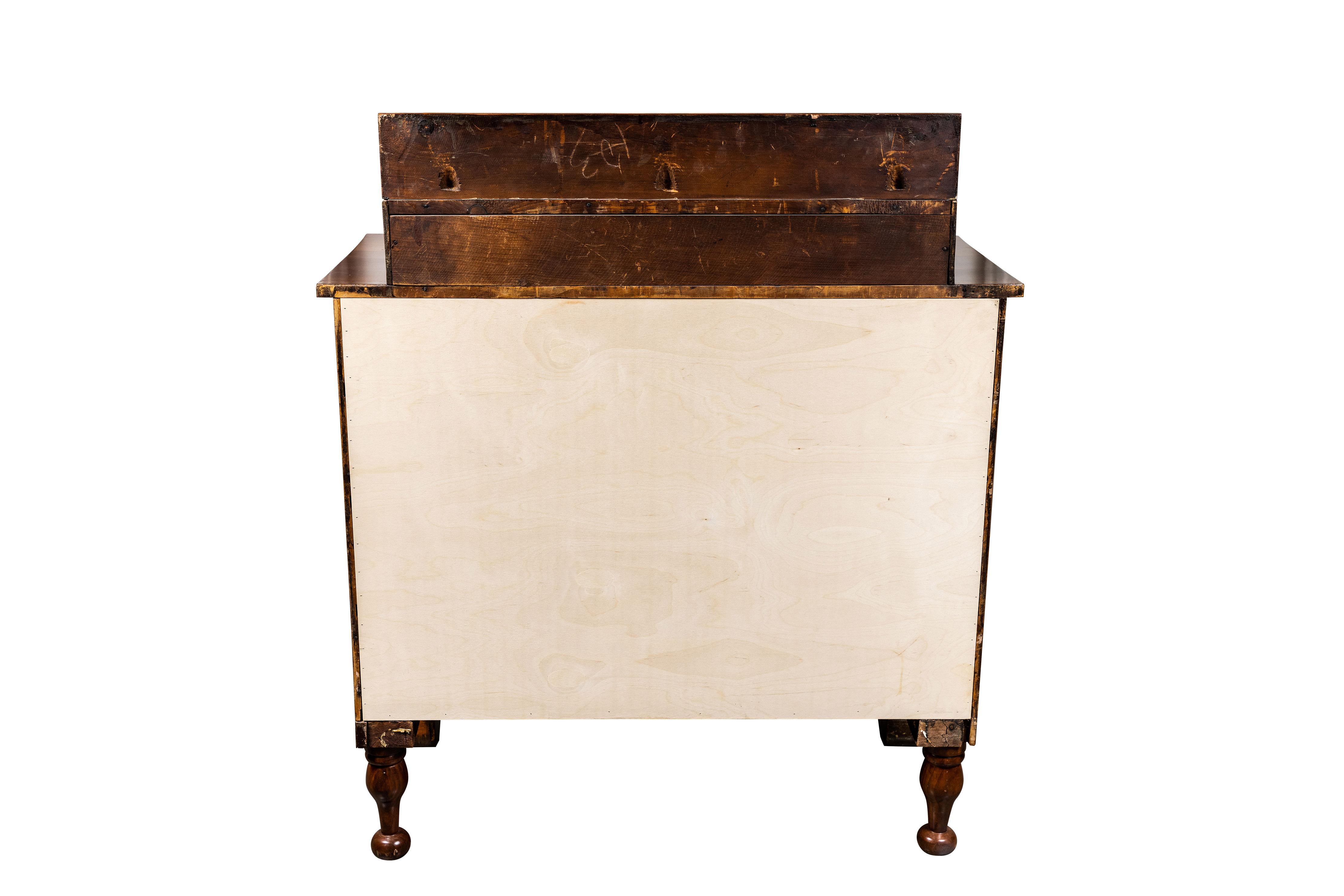 Antique 19th Century Empire Mahogany 6-Drawer Chest 6