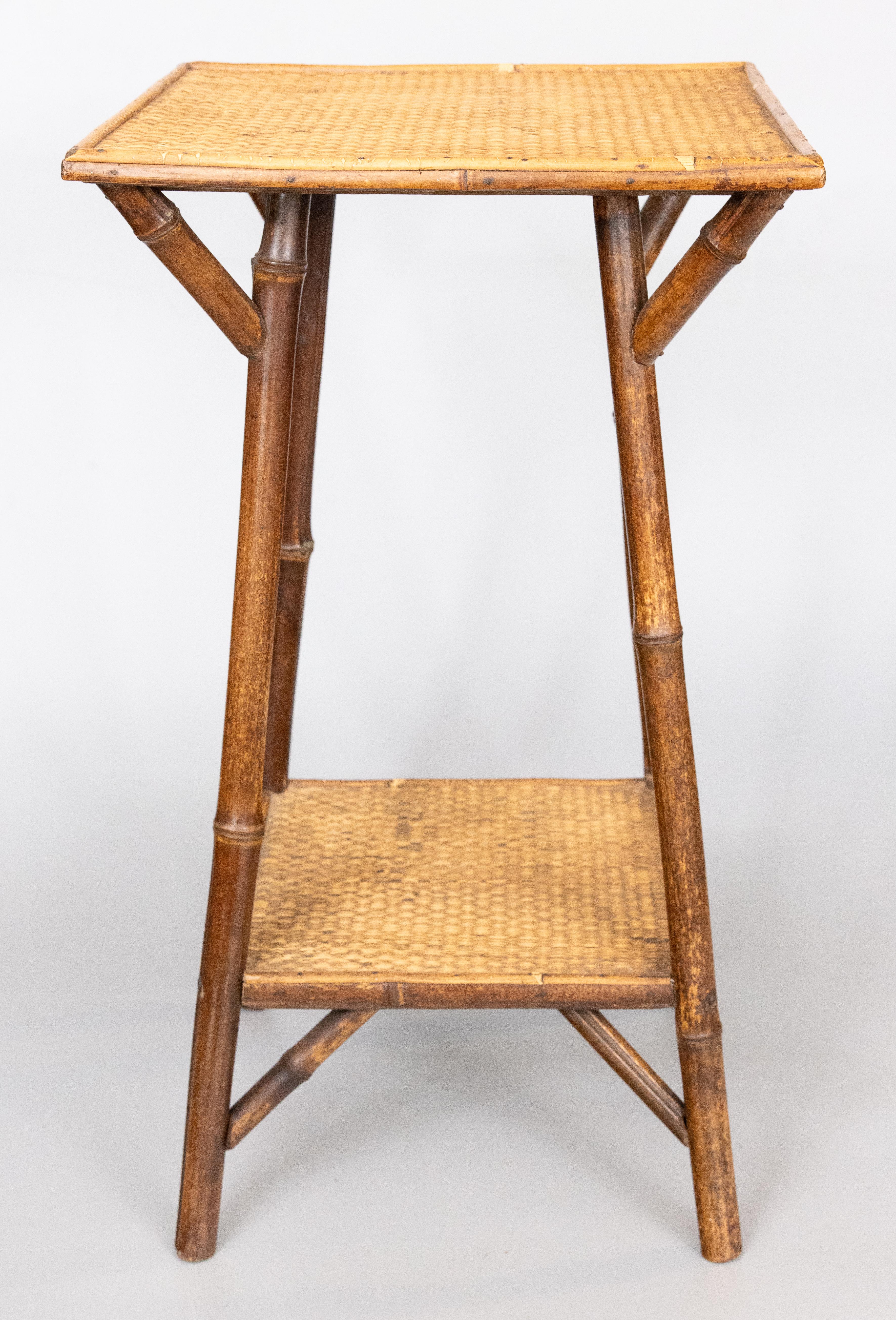 Victorian Antique 19th Century English Bamboo Side Table