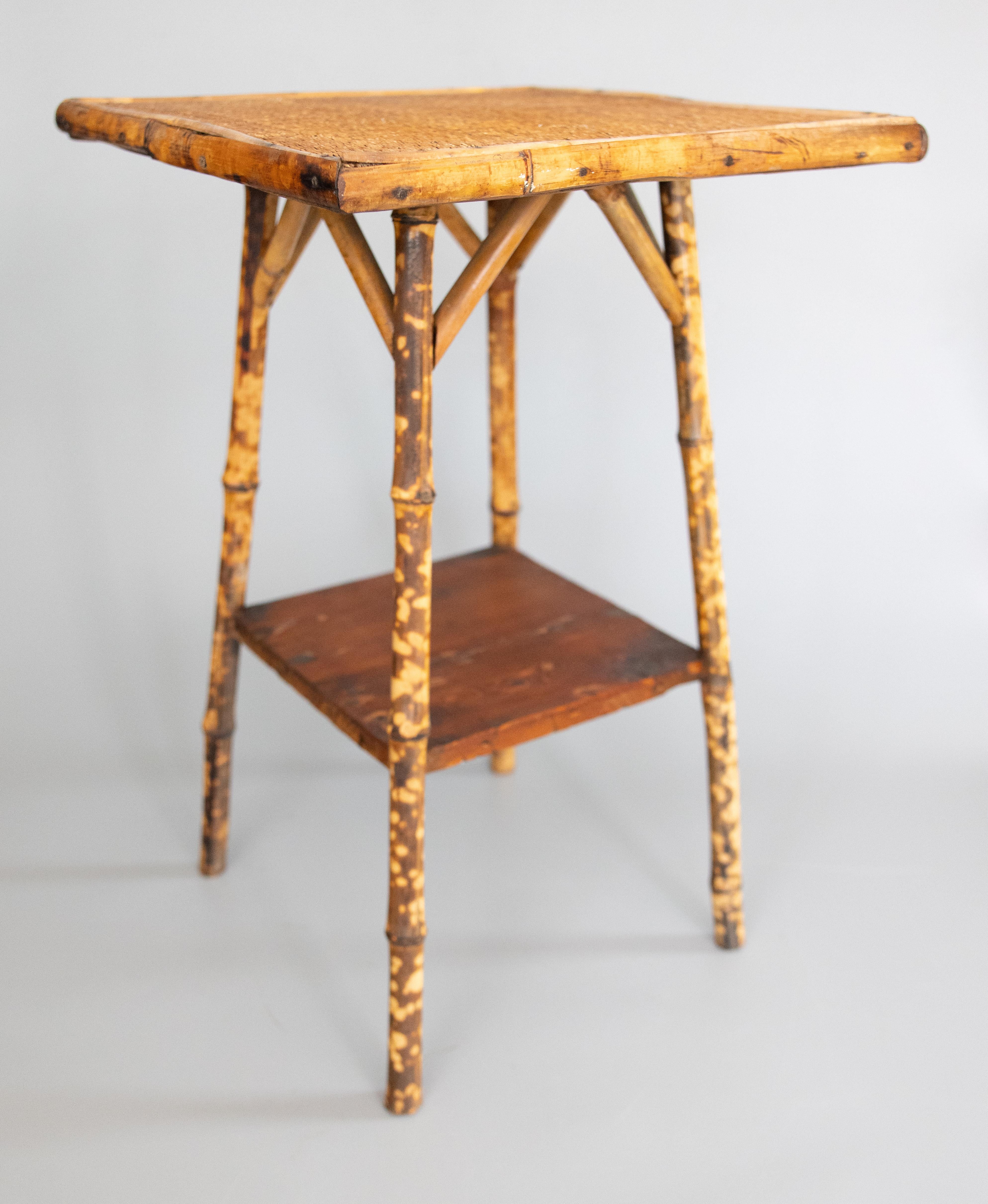 Antique 19th-Century English Bamboo Side Table 1