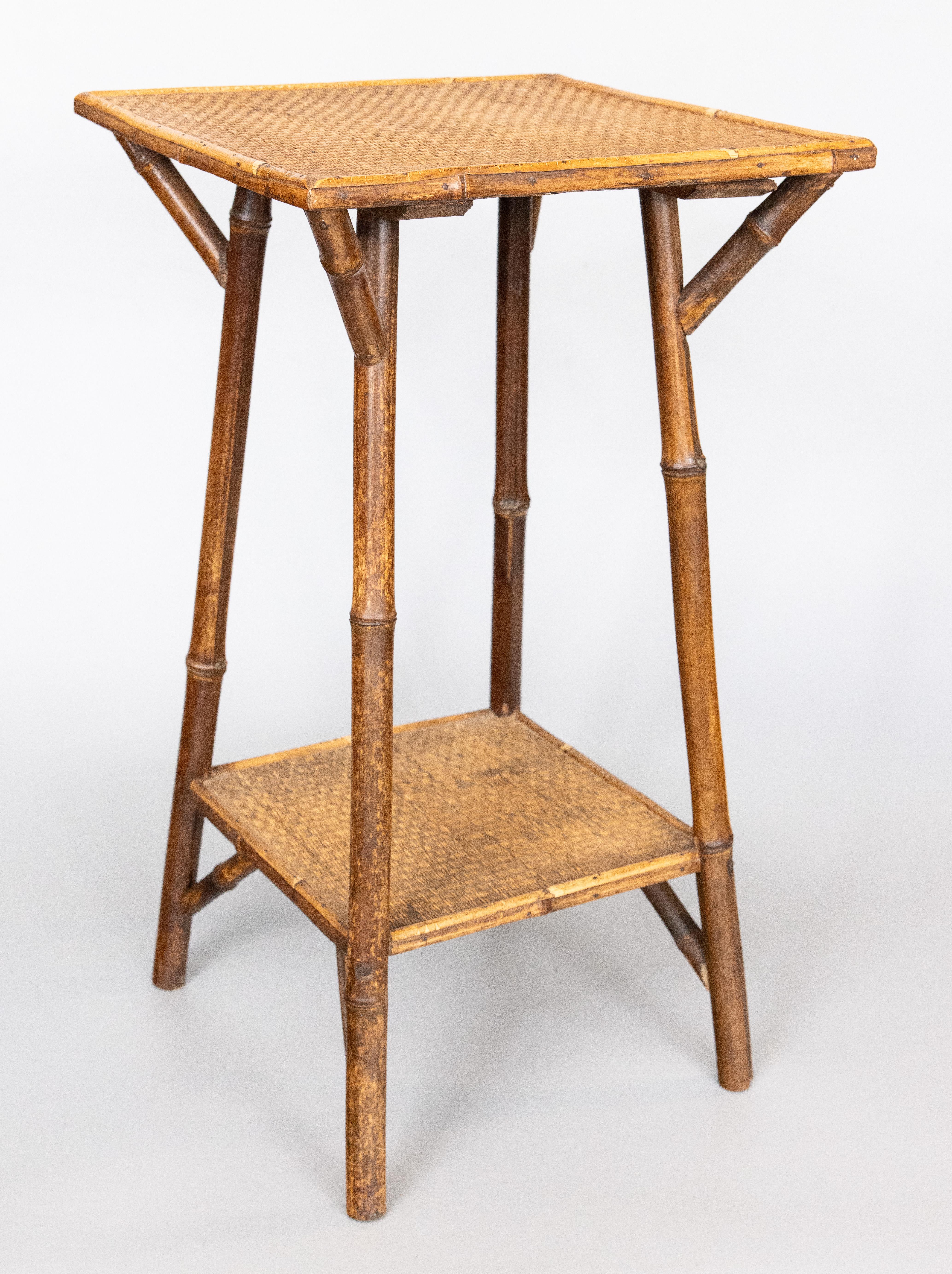 Antique 19th Century English Bamboo Side Table 3