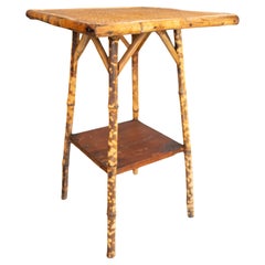 Antique 19th-Century English Bamboo Side Table