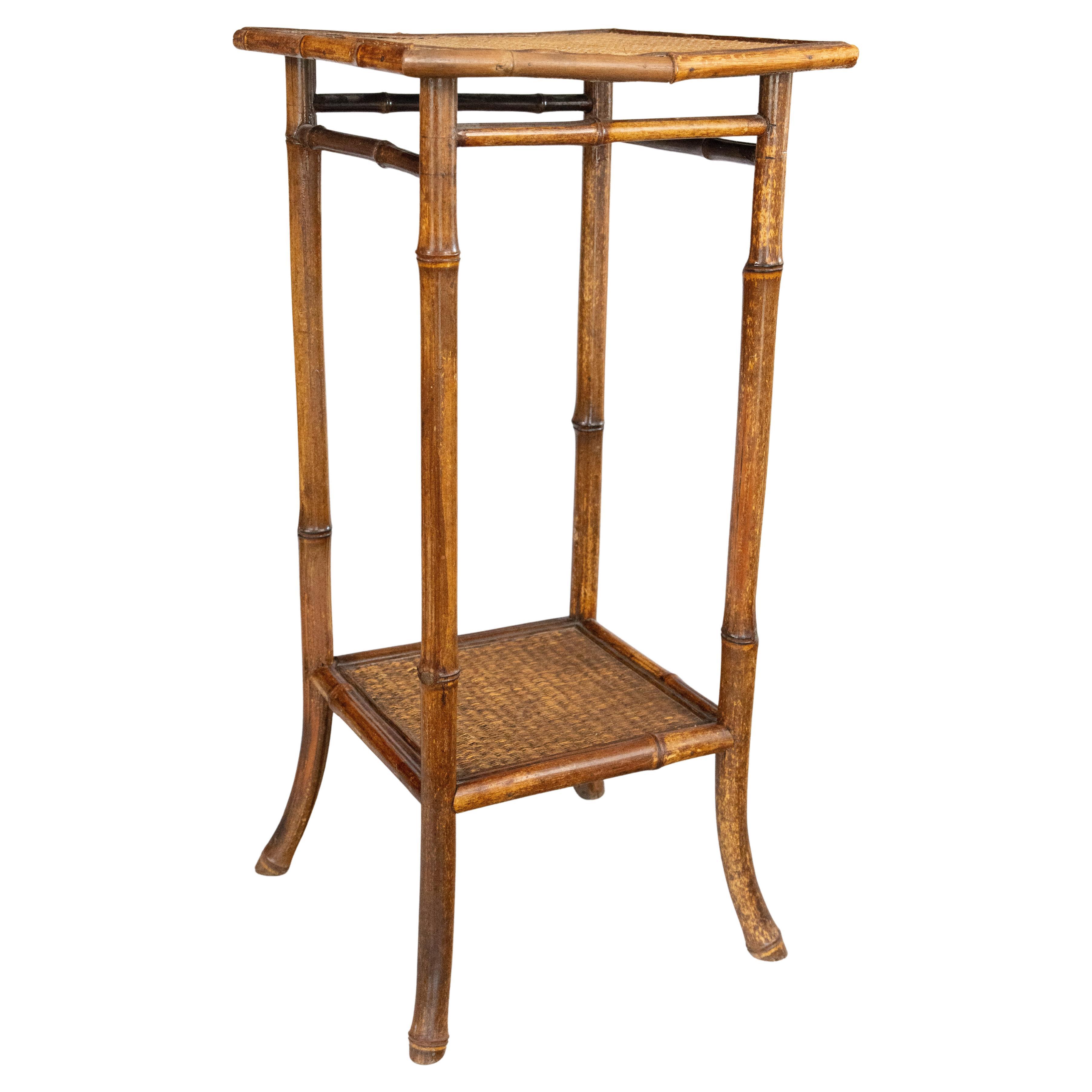 Antique 19th-Century English Bamboo Side Table
