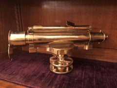 Antique 19th Century English Brass Surveyor's Level, circa 1890-1900
