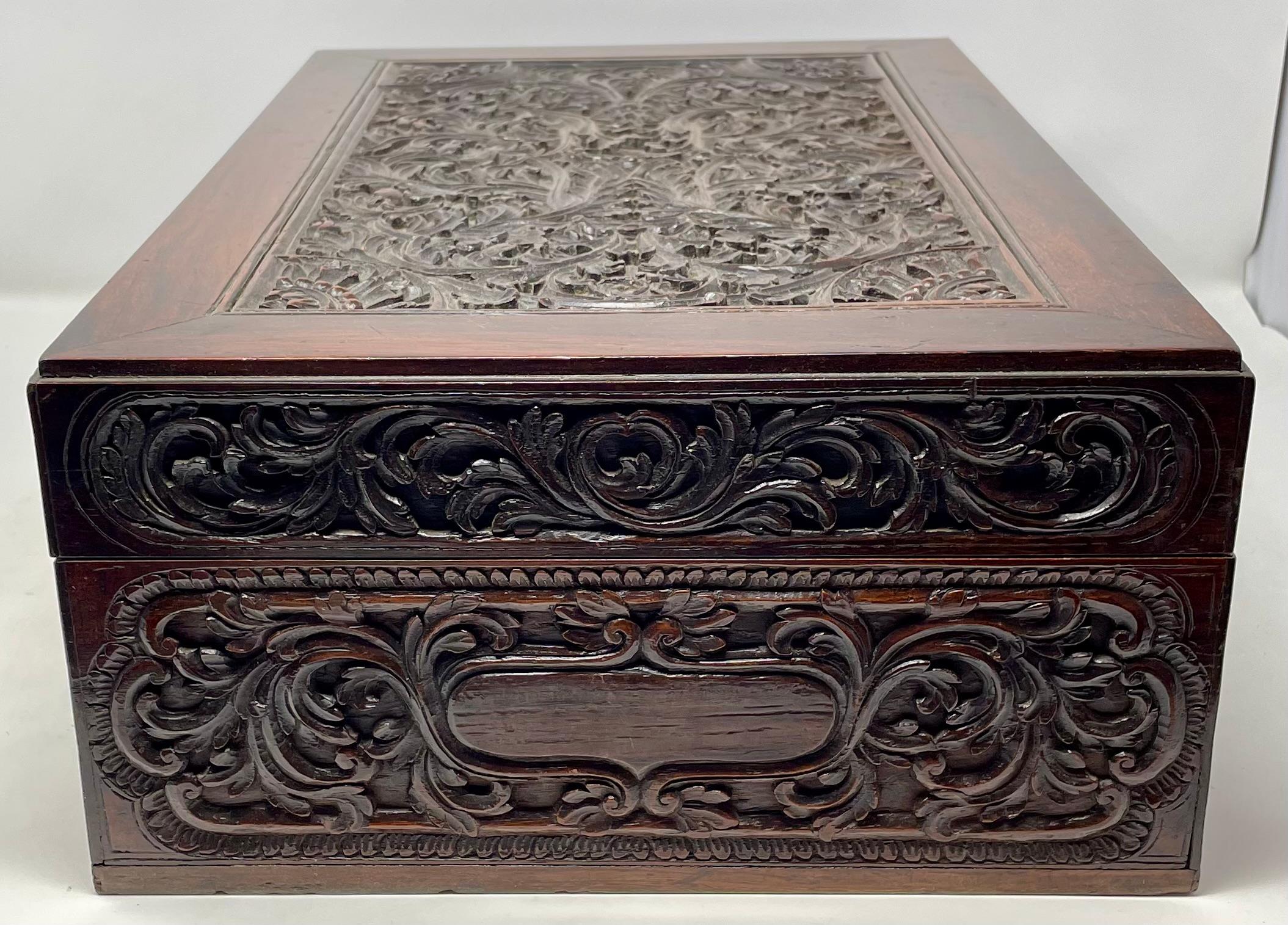 Ancienne boîte aux lettres anglaise du 19e siècle en teck sculpté, vers 1880-1890. en vente 4