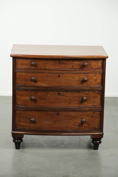 Antique 19th-century English chest of drawers in a unique subtle size