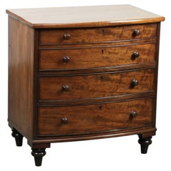 Antique 19th-century English chest of drawers in a unique subtle size