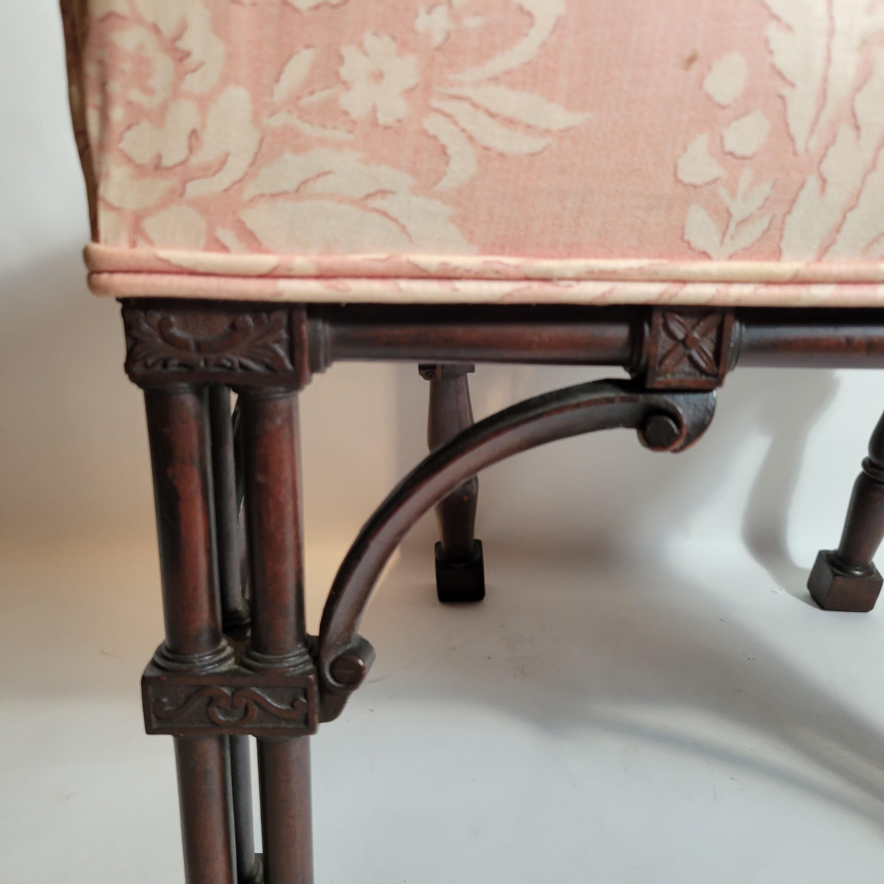 Antique 19th Century English Chinese Chippendale Side Chair, circa 1850-1870 In Good Condition For Sale In New Orleans, LA