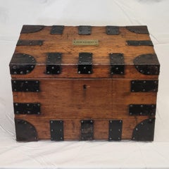 Antique 19th century English Document Storage Box, Monogrammed L.B. Elliott