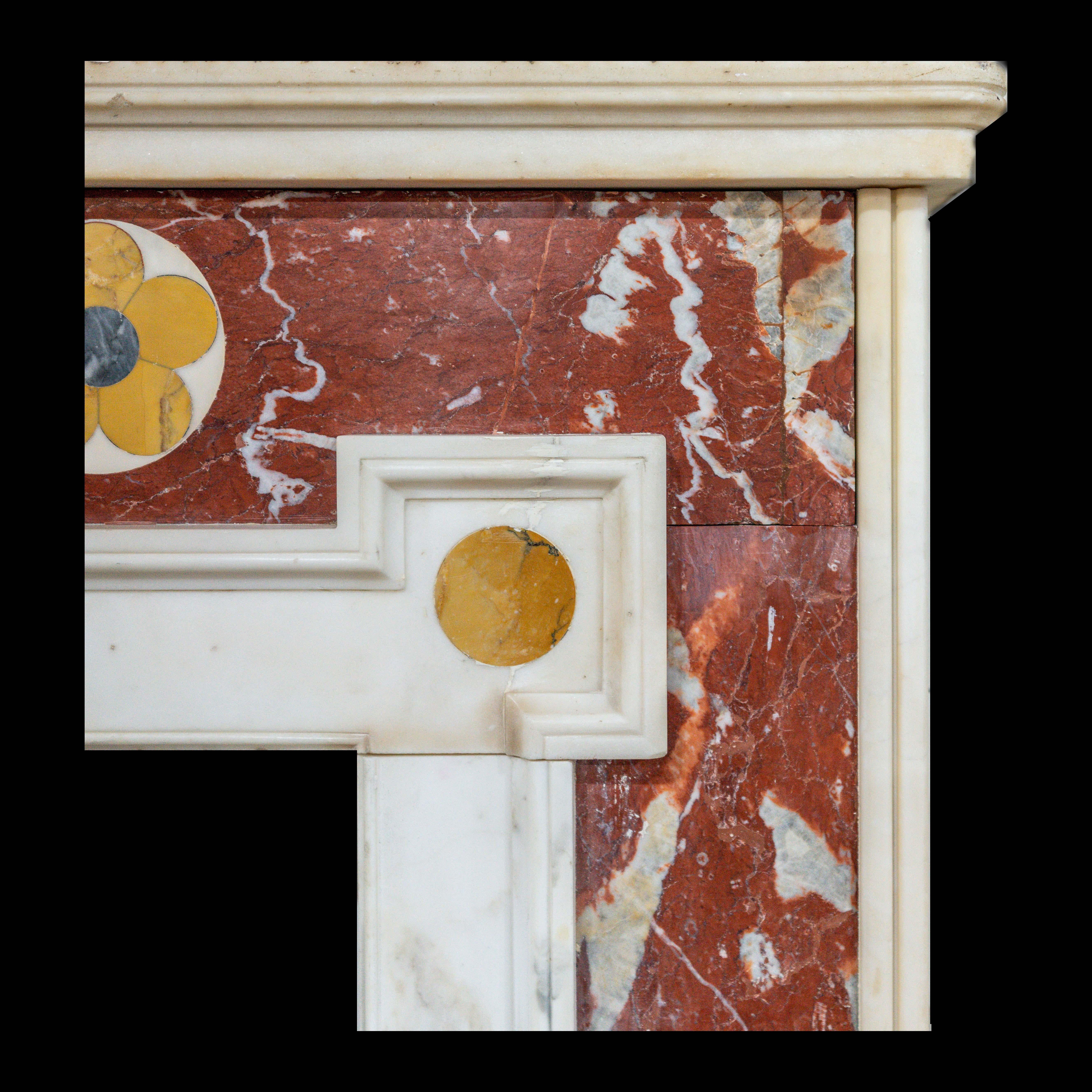 Antiguo mantel de mármol para chimenea inglesa del siglo XIX Neoclásico en venta