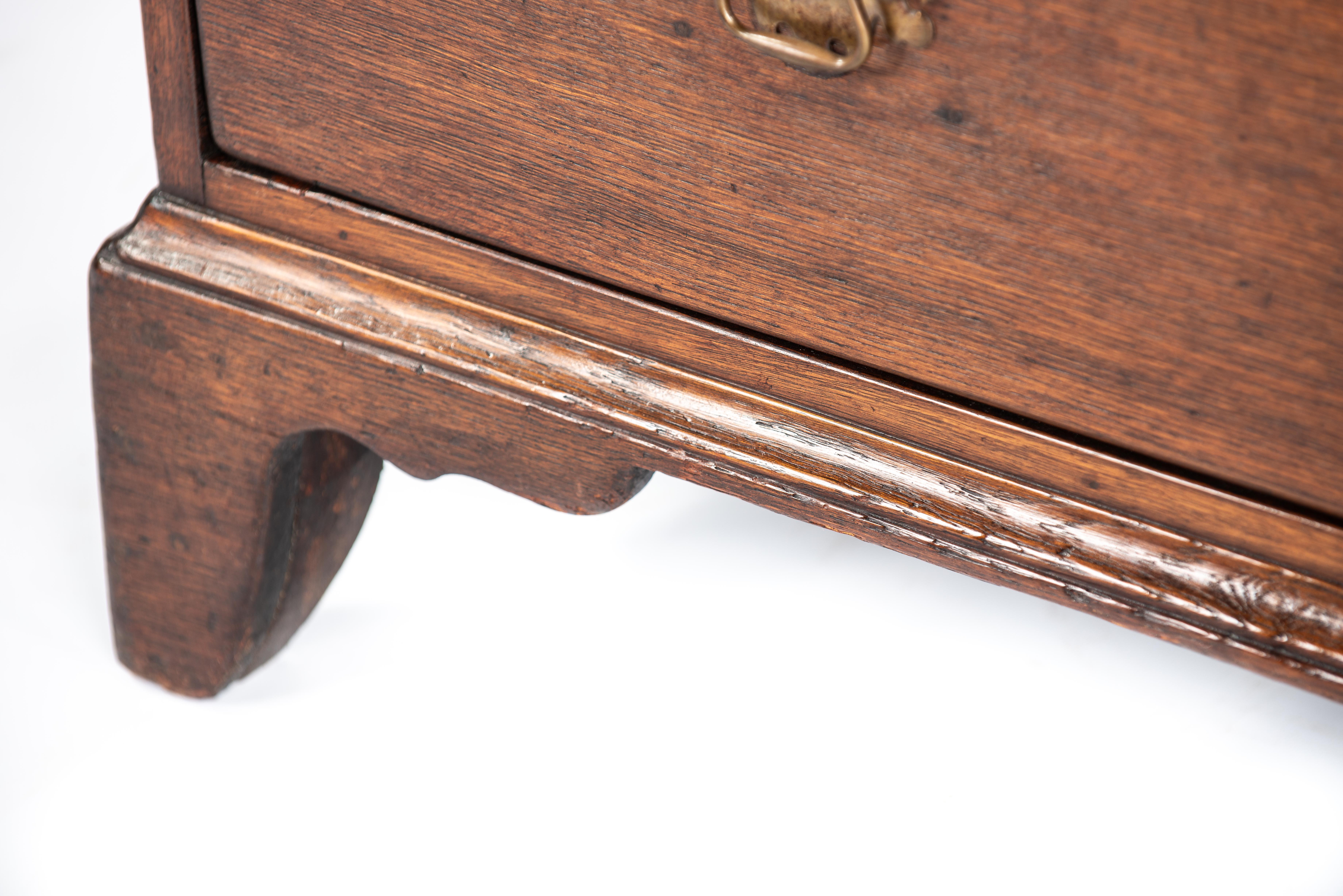 Antique 19th century English George III warm oak Slant front secretary desk 4