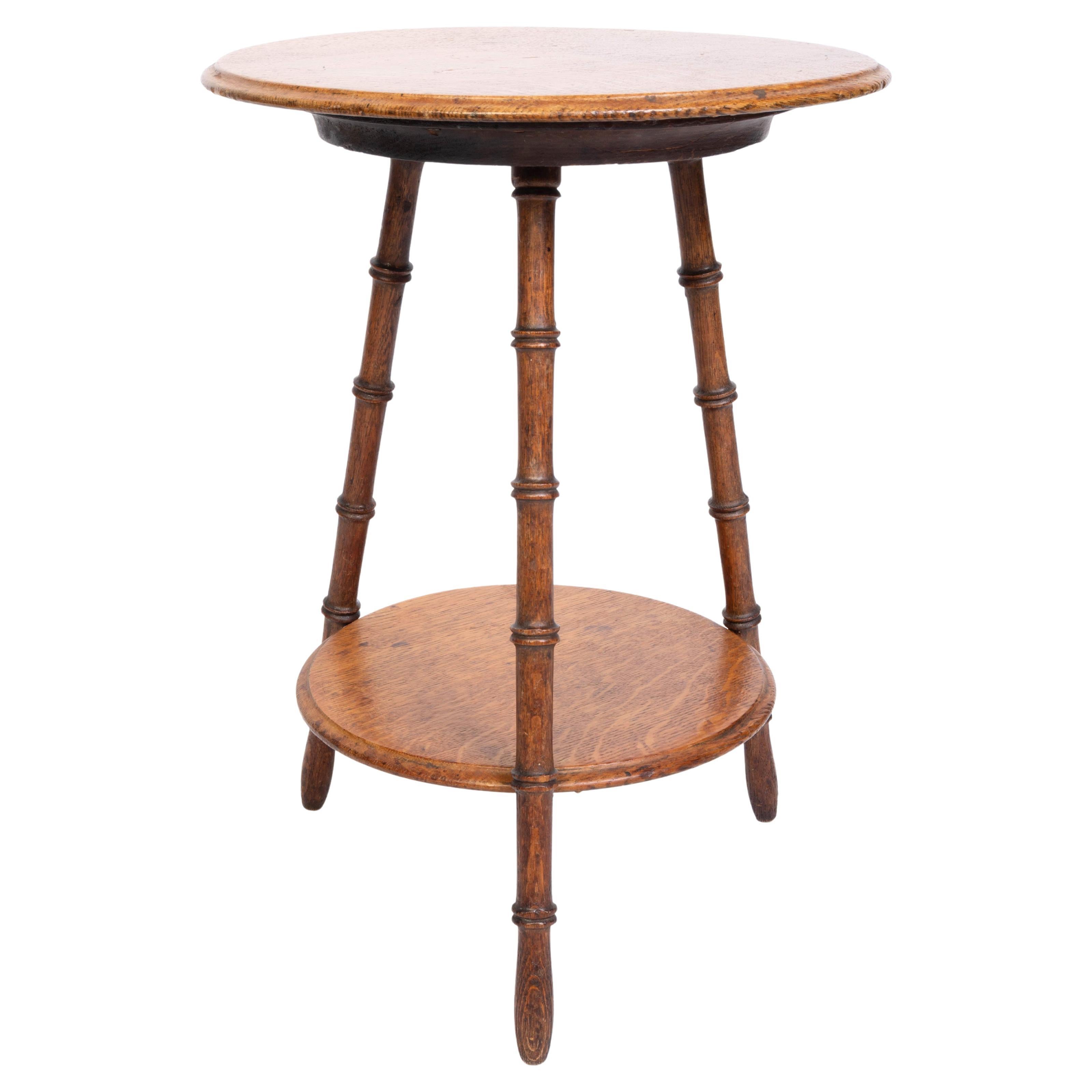 Ancienne table de cricket à deux niveaux en Oak Oak doré anglais du 19ème siècle en vente