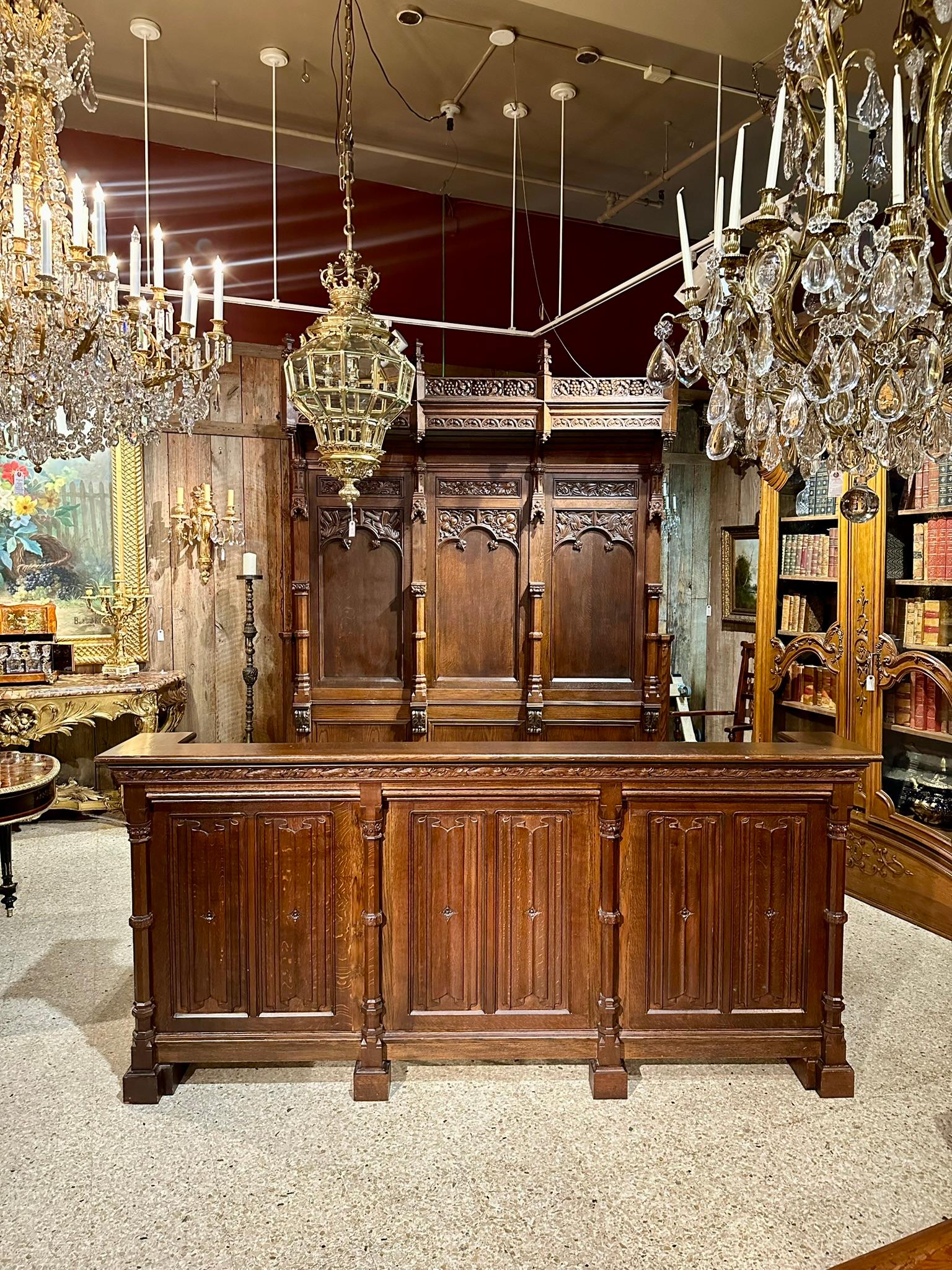 Antikes englisches „Manor House“-Bett aus geschnitzter Eiche im gotischen Stil des 19. Jahrhunderts. im Angebot 5