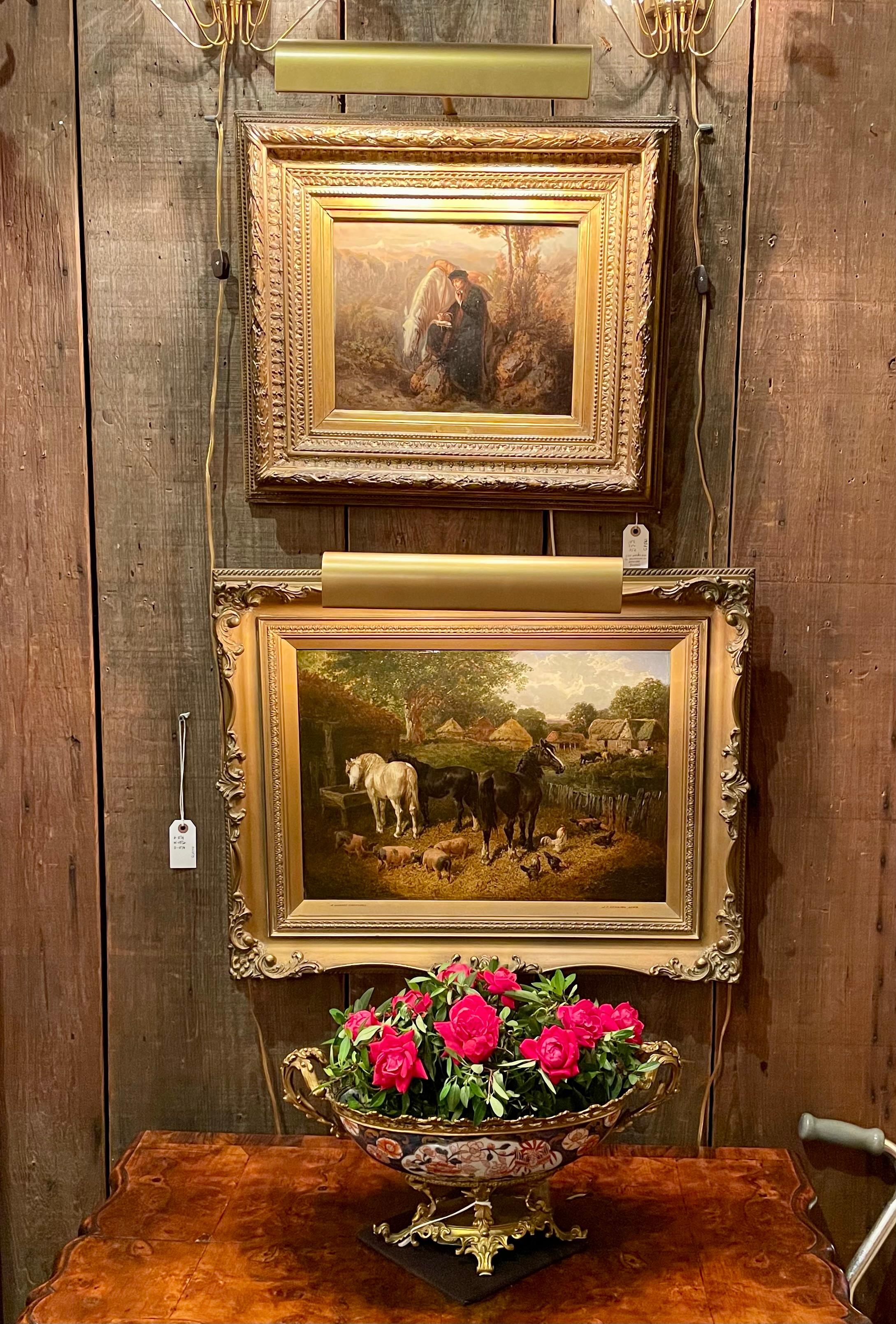 Antique 19th Century English John F. Herring Sr. Oil on Canvas Equine Painting For Sale 4