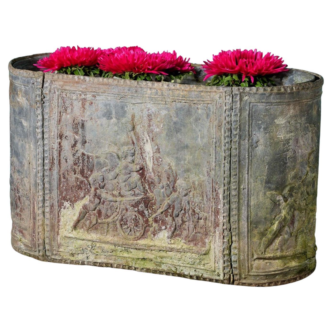 Ancienne commode anglaise en plomb du 19ème siècle