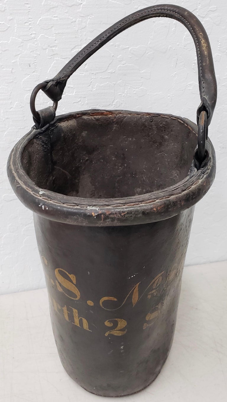 Antique 19th Century English Leather Fire Bucket, circa 1880 at 1stDibs