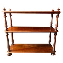 Antique 19th Century English Mahogany 3 Tier Etagere.