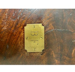 Antique 19th Century English Mahogany Campaign Lap Desk on Stand