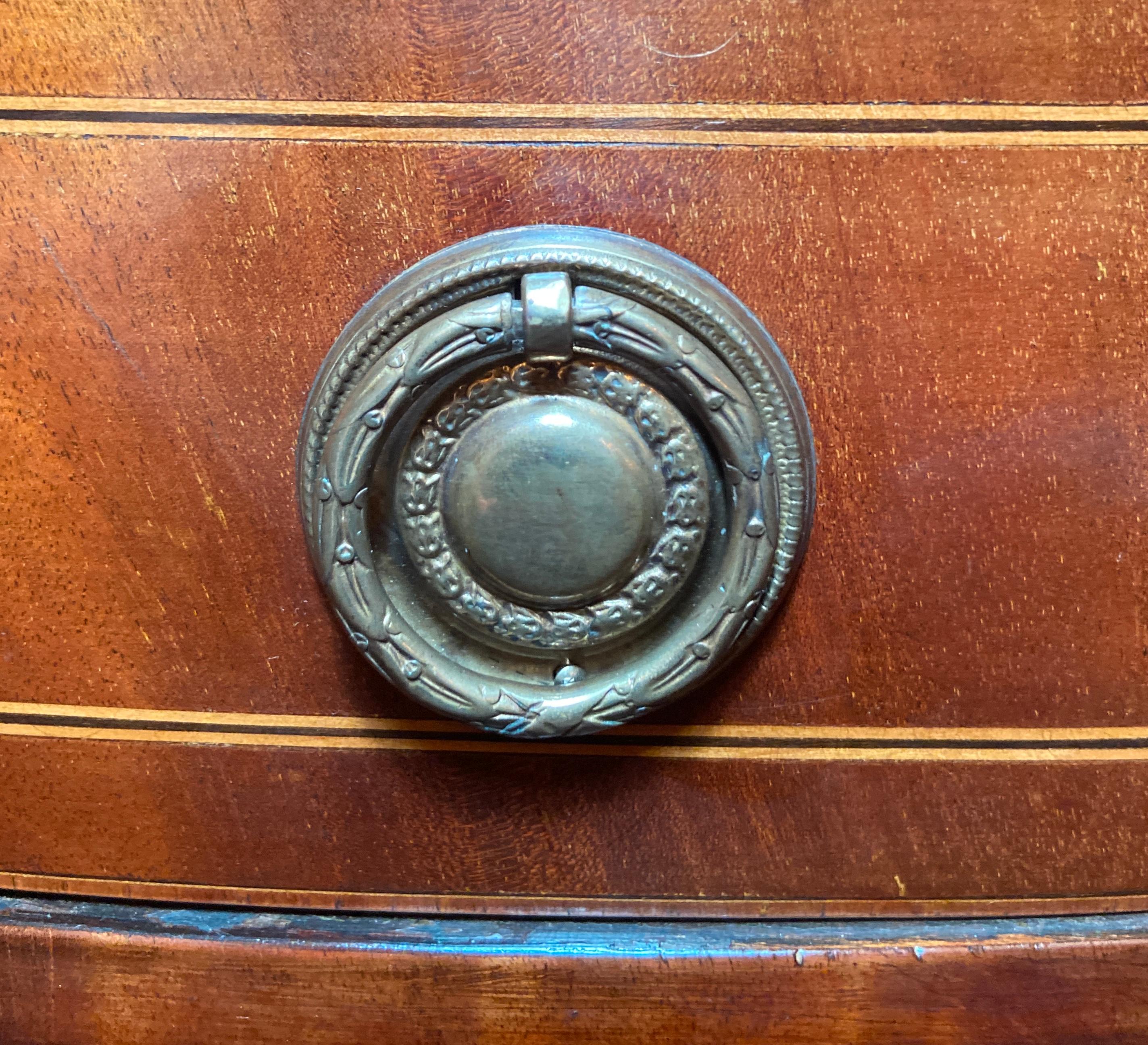 Antique 19th Century English Mahogany Demi-Lune Sideboard For Sale 5