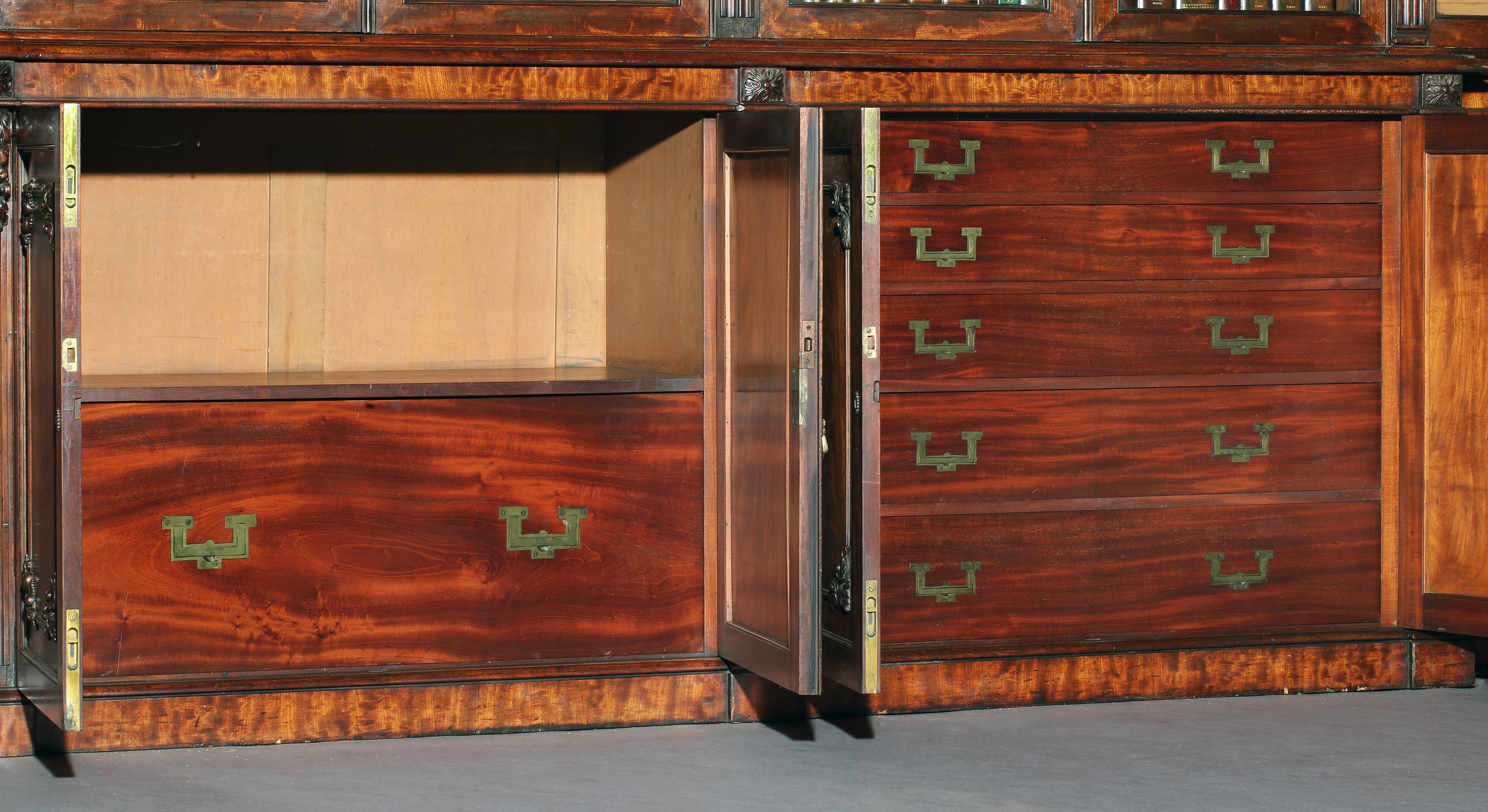 antique library shelves
