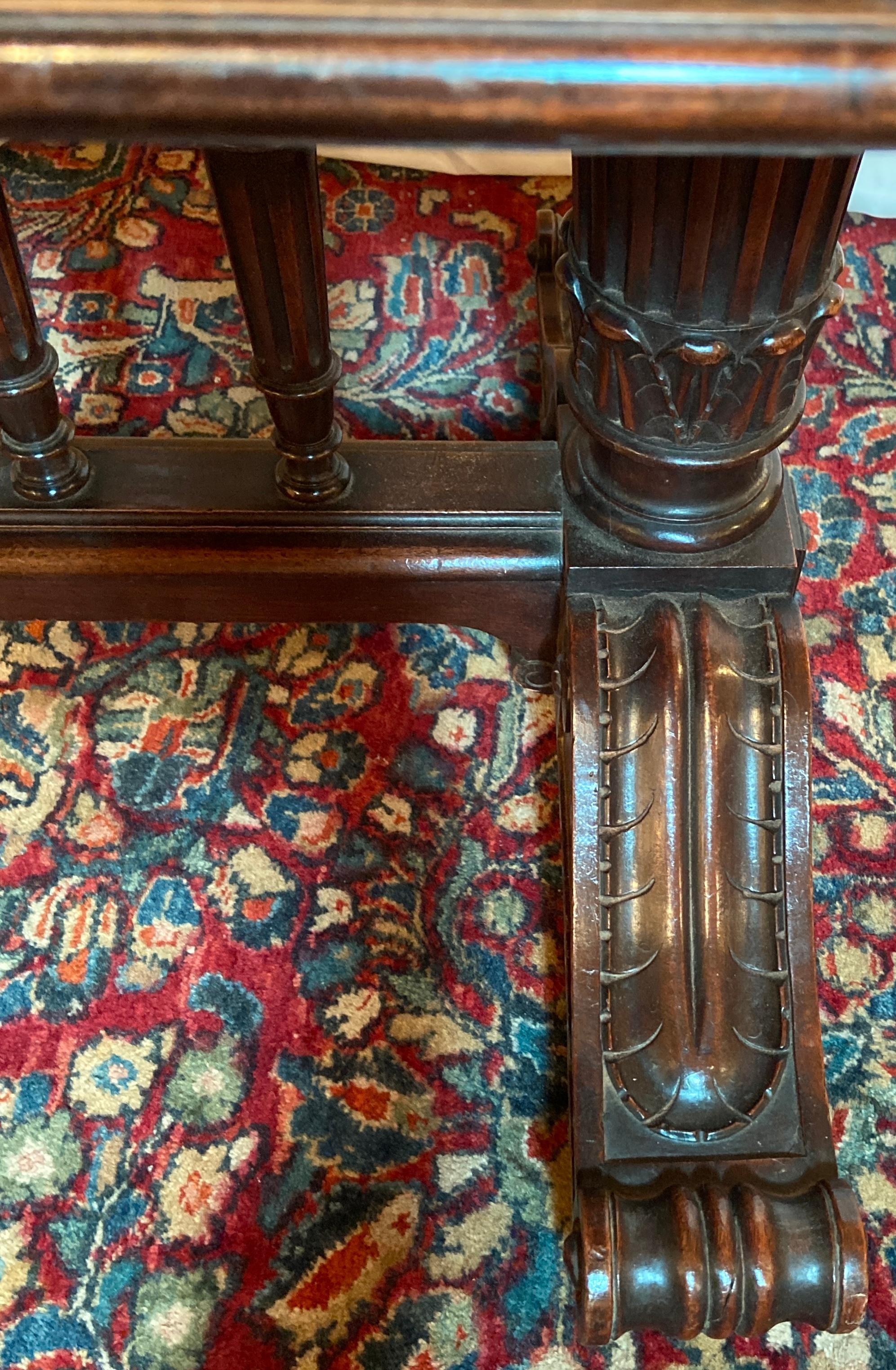 Antiker englischer zweistöckiger mechanischer Mahagoni-Tisch aus dem 19. Jahrhundert im Angebot 6