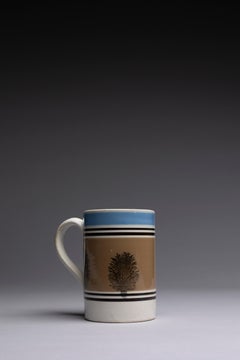 Antique 19th Century English Mochaware Mug
