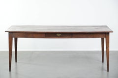 Table de salle à manger de ferme ancienne en chêne anglais du XIXe siècle, pour 6 à 8 personnes