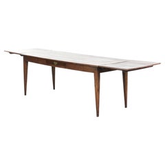 Table de salle à manger de ferme ancienne en chêne anglais du XIXe siècle, pour 6 à 8 personnes