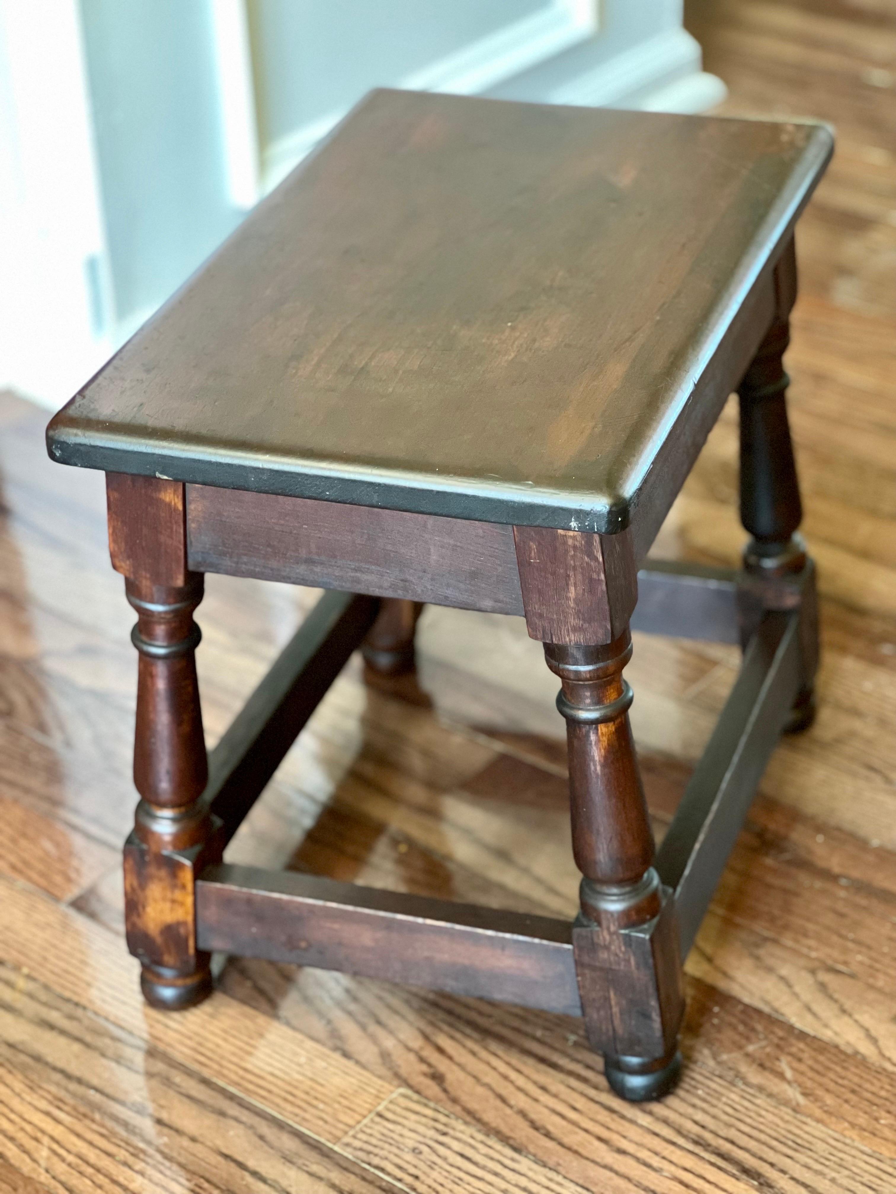 Joinery Antique 19th Century English Oak Joint Stool For Sale