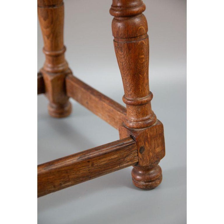 Antique 19th Century English Oak Joint Stool at 1stDibs