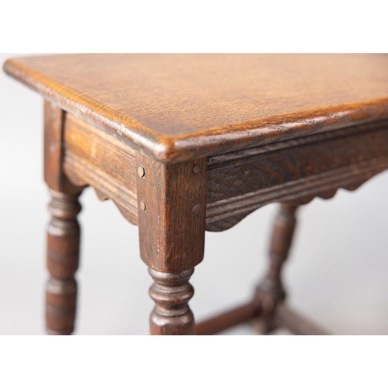 Antique 19th Century English Oak Joint Stool For Sale at 1stDibs
