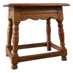 Antique 19th Century English Oak Joint Stool