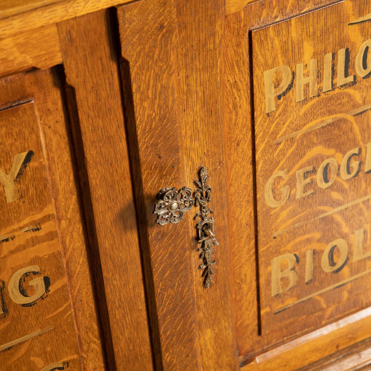 Antique 19th Century Belgian Oak Pair of Estate Library Cabinets, c.1890 5