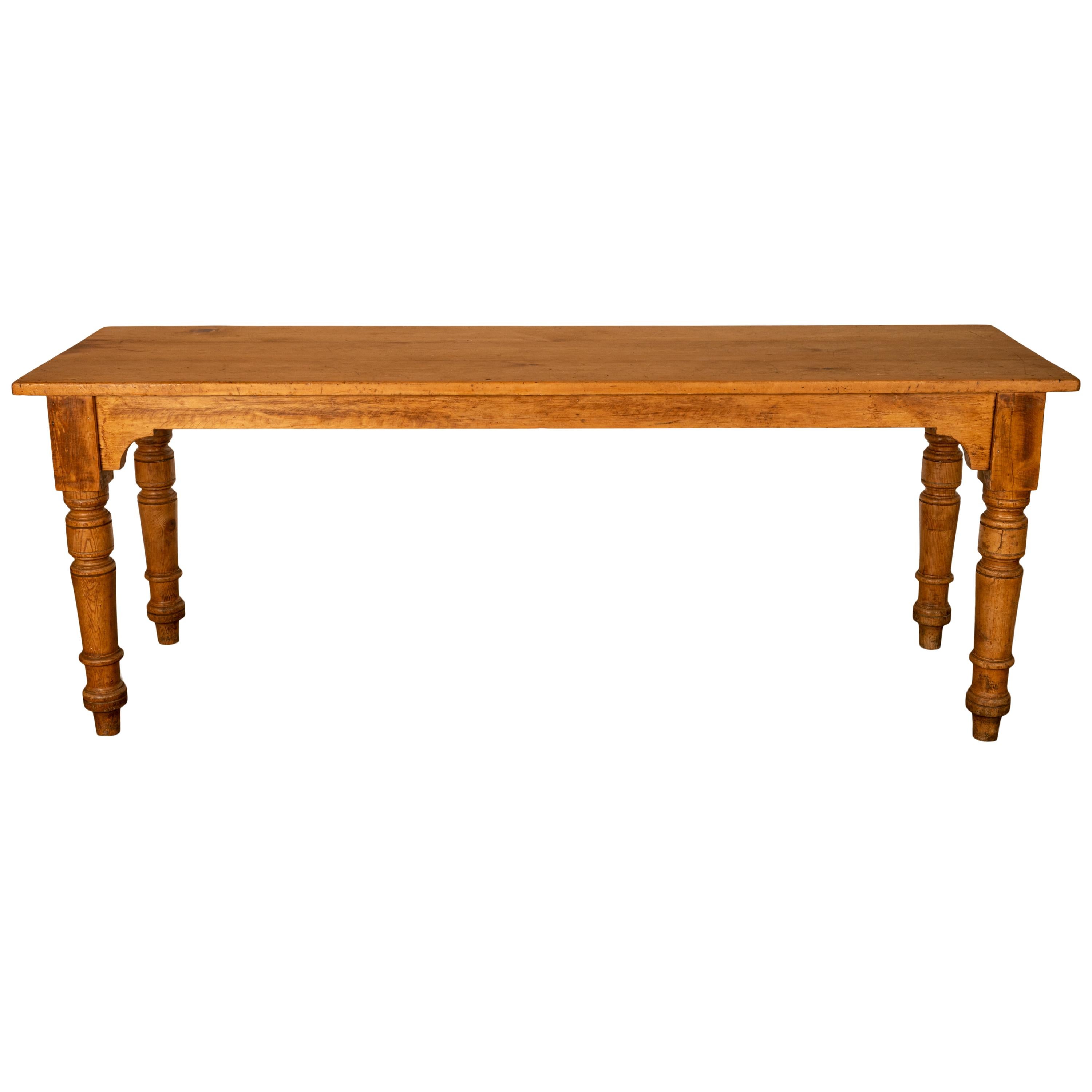 8 seater pine dining table