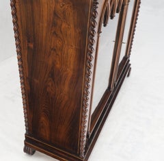Antique 19th Century English Regency Carved Rosewood Tiered Sideboard Mint!
