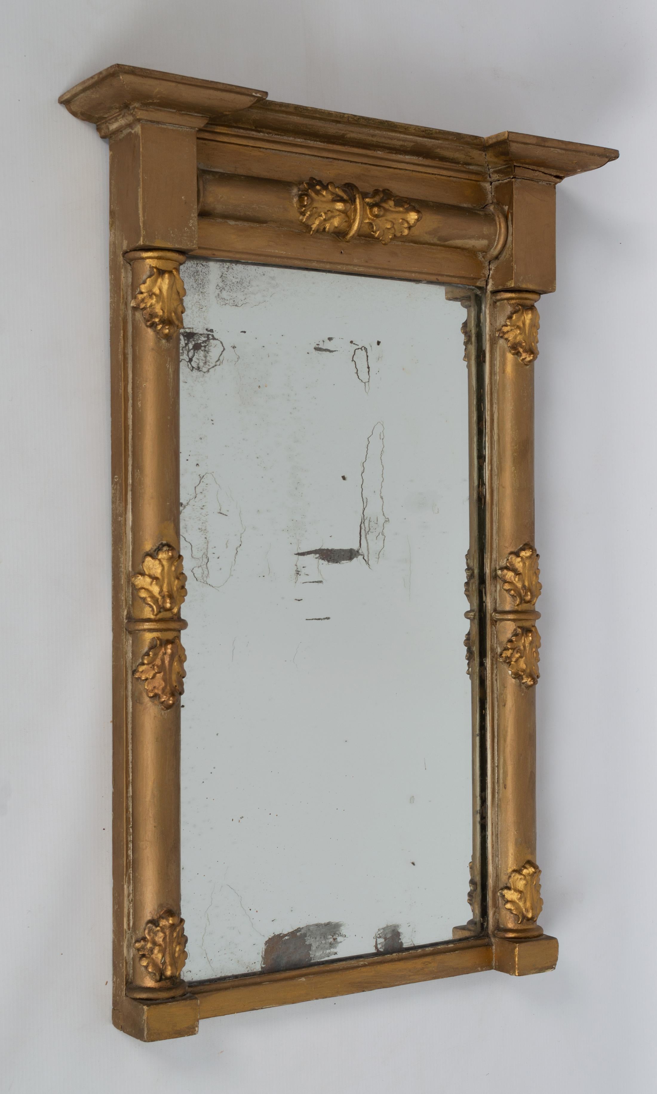 Antique 19th Century English Regency Gesso Pier Mirror C.1820 For Sale 1