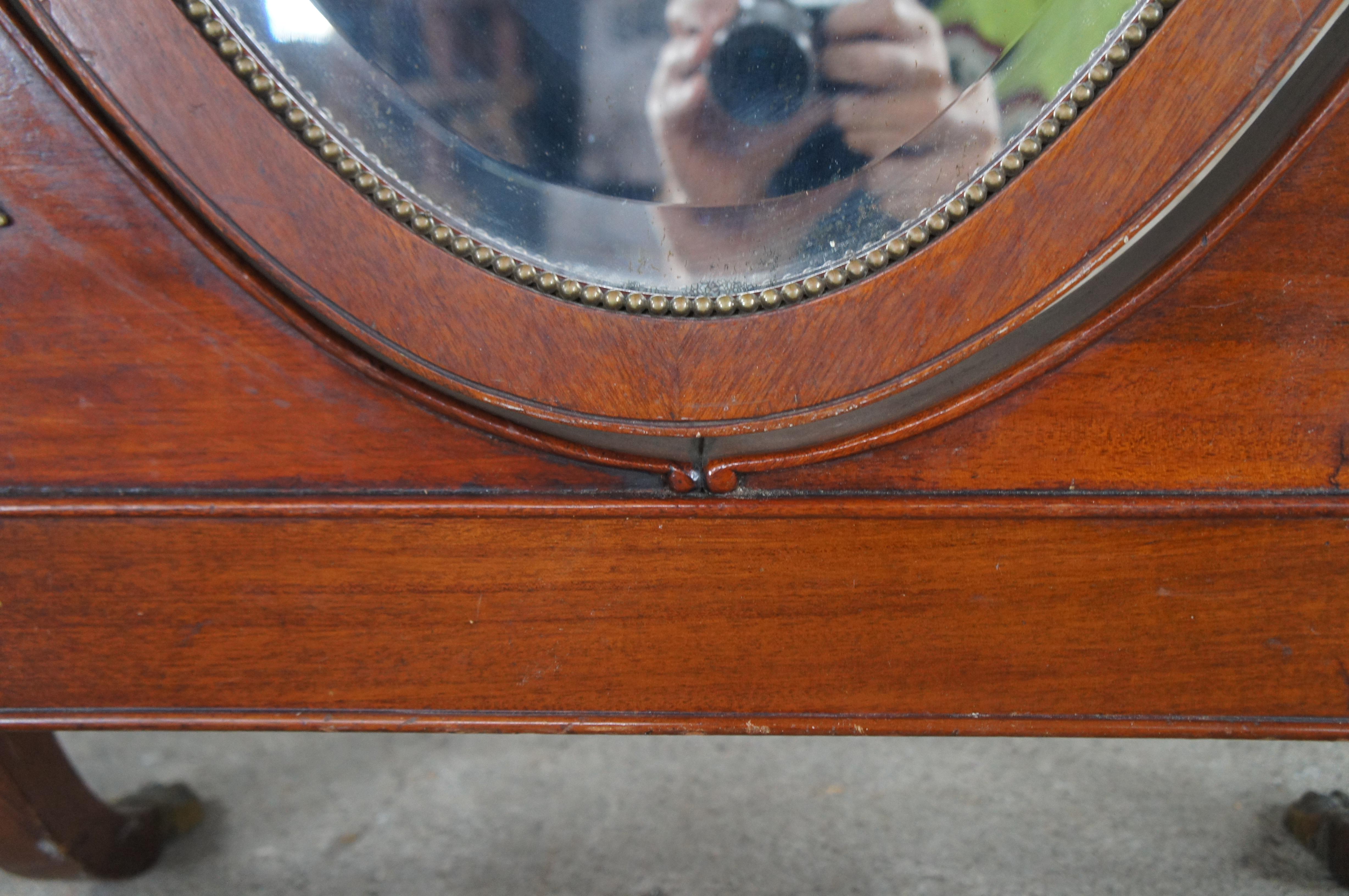 Antique Mirror del 19° secolo in mogano della Reggenza a tutta lunghezza in vendita 3