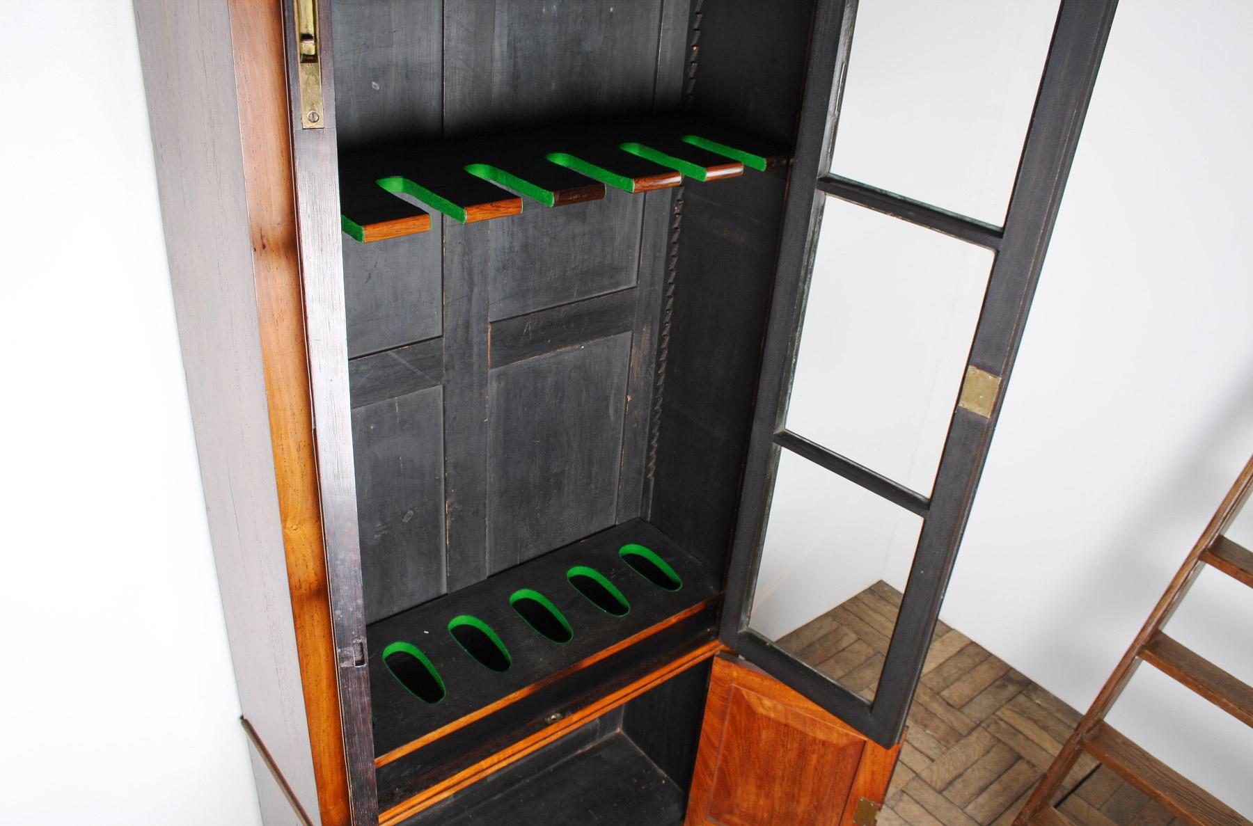Antiguo Armero de Palisandro Inglés del Siglo XIX Mueble expositor de caza Victoriano temprano en venta