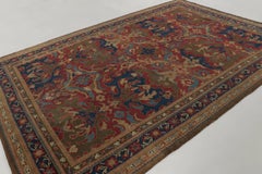 Antique 19th Century English Rug Heraldic Motifs in Jewel Tones - Rug & Kilim
