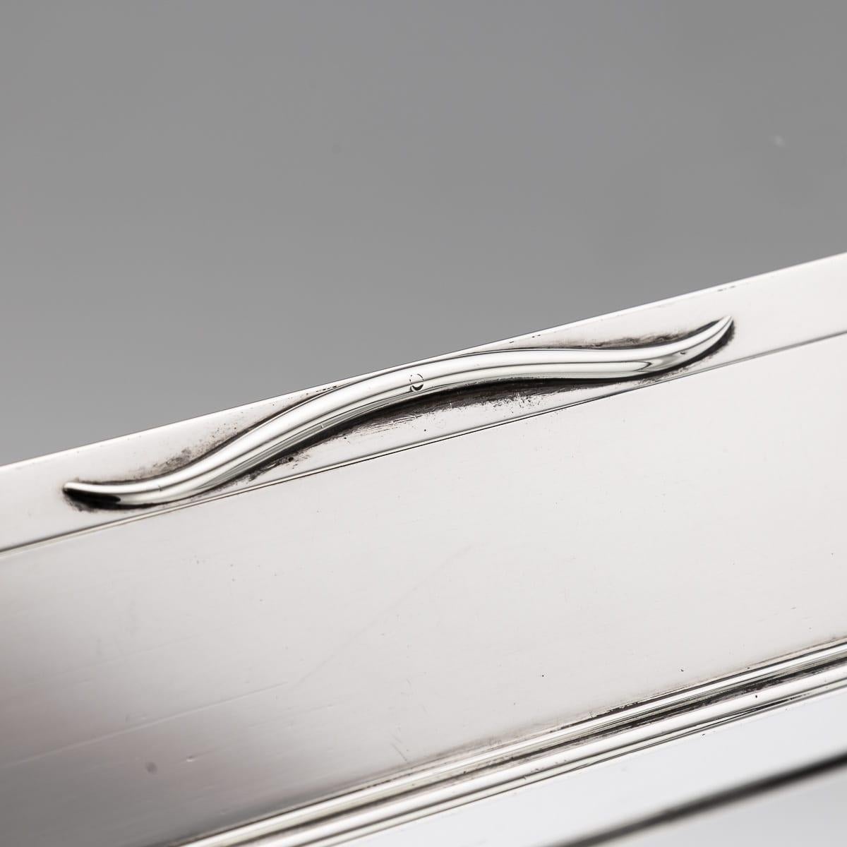 Antique 19th Century English Solid Silver Cigar Box, London c.1876 For Sale 5