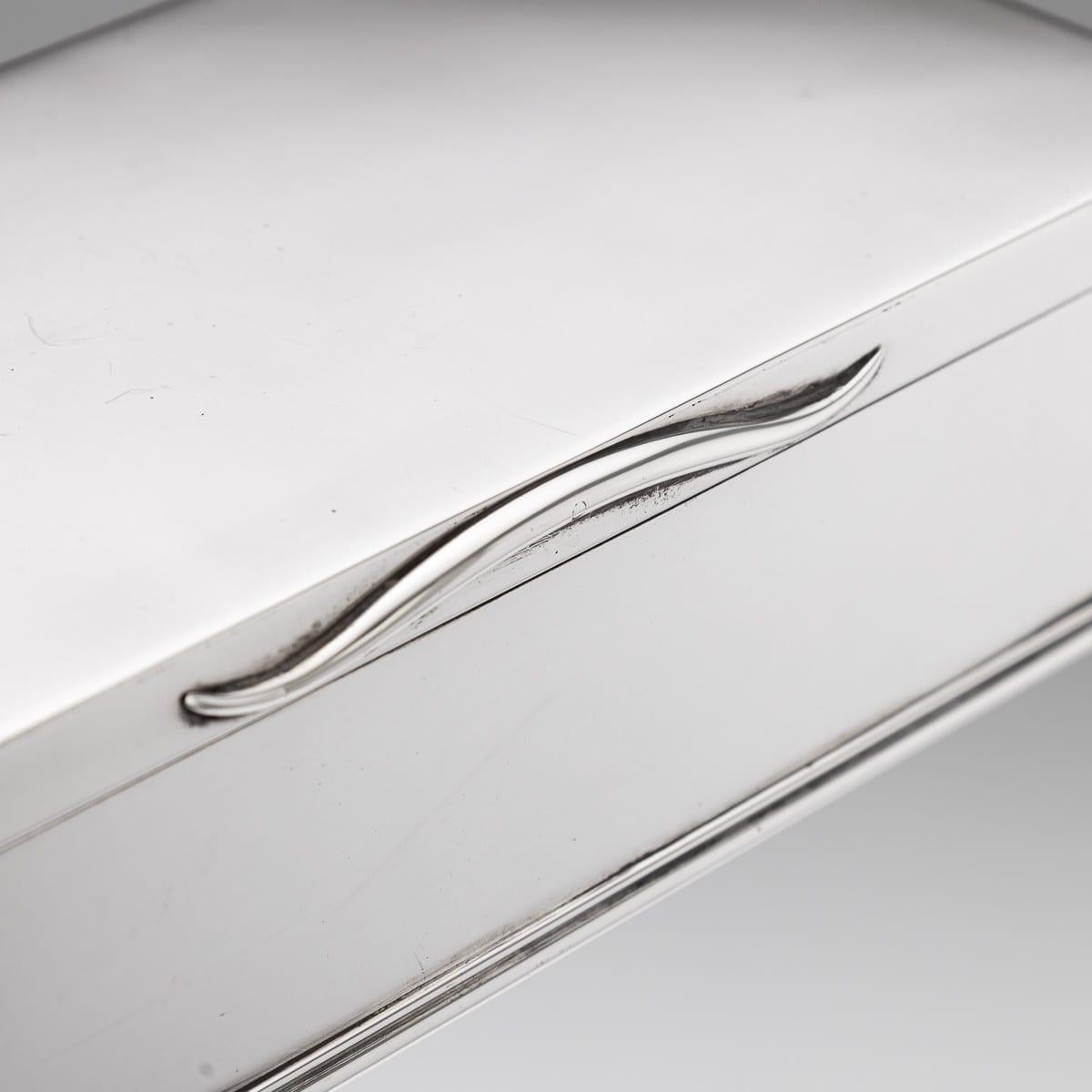 Antique 19th Century English Solid Silver Cigar Box, London c.1876 For Sale 6