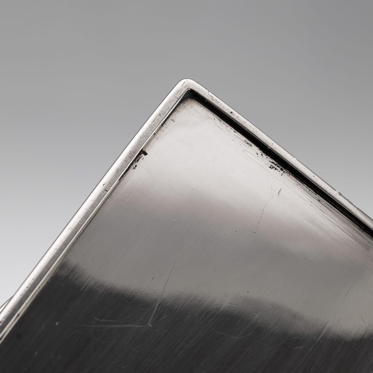 Antique 19th Century English Solid Silver Cigar Box, London c.1876 For Sale 8