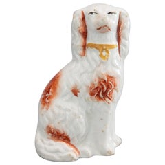 Antique 19th Century English Staffordshire Russet Spaniel Dog